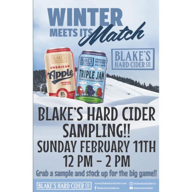 🚨Sampling Alert🚨 Join Us @ Marcy Discount Beverage On Sunday February 11th To Sample Blake’s Hard Cider… 🍎❄️

#blakeshardcider #cider #sampling